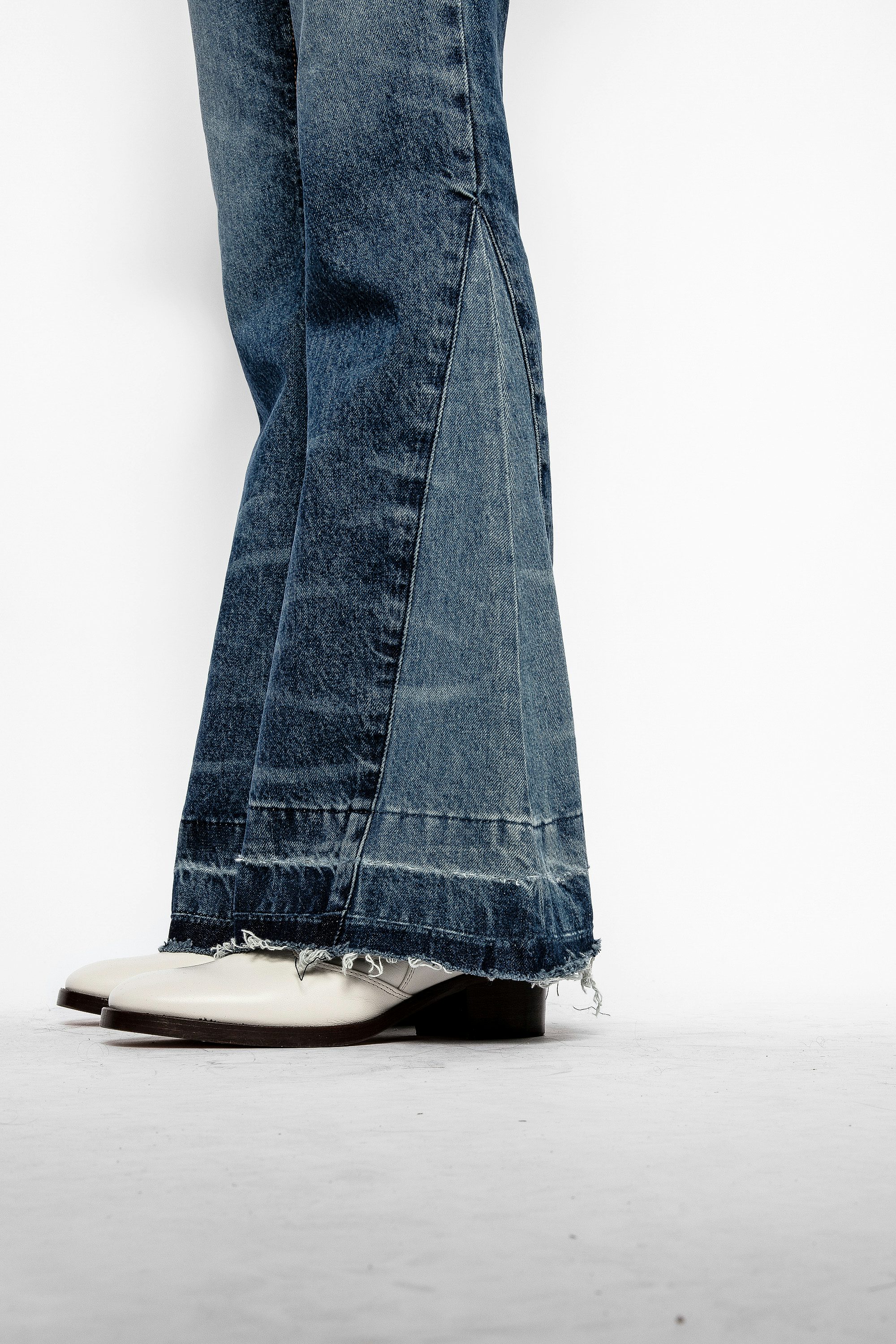 Bottines Preiser - Bottines blanches en cuir femme style vintage